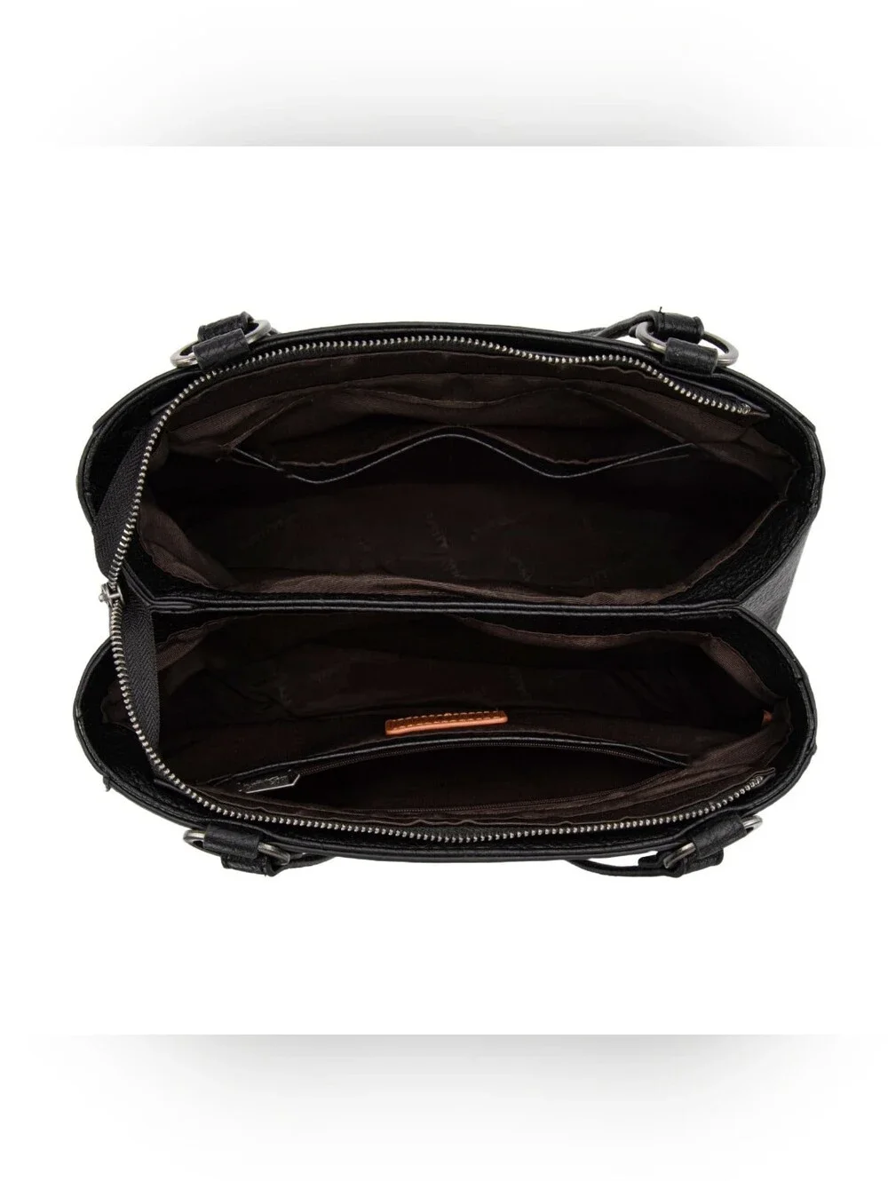 Trinity Ranch Genuine Hair-On Cowhide Tooled Collection Concealed Carry Tote NEW